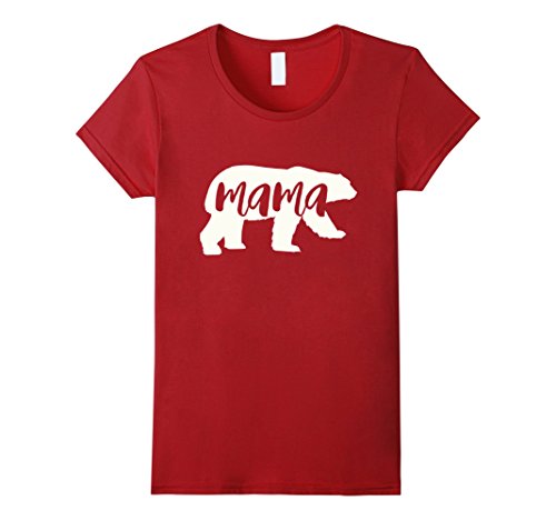 Women's mama bear shirt white Small Cranberry