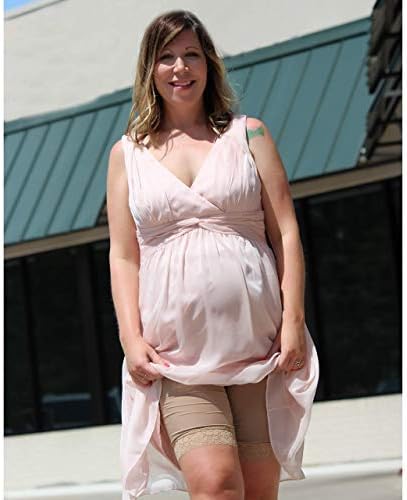 Undersummers Maternity Ultrasoft Slip Shorts Prevent Thigh Chafing With Stay Put Mid Thigh Length Lace Leg S 4x At Amazon Women S Clothing Store