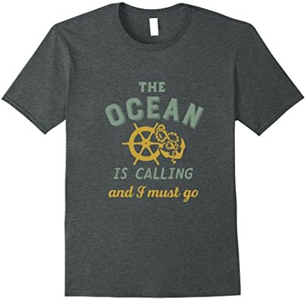 Mens Vintage Sailing T-shirt for Sailor Seaman Sailboat Captain XL Dark Heather