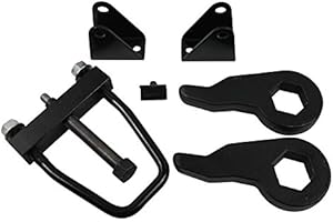 Freedom Offroad Compatible For 2000-2010 CHEVY GMC 2500 3500 HD Torsion Keys + Shock Extenders + Install Tool