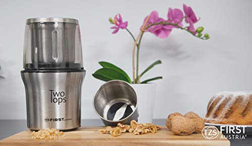 TZS First Austria elektrische Kaffeemühle Gewürzmühle Zerkleinerer für Kaffeebohnen, Nüsse, Gewürze, Gemüse, 2… – Bild 3