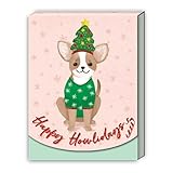 Punch Studio Xmas Chihuahua Christmas Pocket