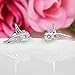 YIJUE Fashion Women 925 Sterling Silver Jewelry Angel Wings Simulated Cubic-Zirconia Ear Stud Earrings
