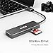 USB 3.0 Hub, Atolla 3 Ports USB 3.0 Splitter Portable Aluminum Data Hub with SD&TF Card Reader for iMac, MacBook or Any Other USB Devices.