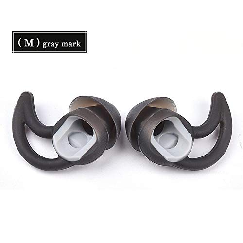Replacement Silicone Earbuds Ear Buds Tips Eargel Isolation Double Flange for Bose QuietControl 30 QC20 QC20i QC30 Soundsport SIE2 SIE2i IE2 IE3 Wireless Headphones Earphones 3 Pairs S M L (Black) - Thumbnail 3