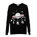 Etosell Women Harajuku Style Saturn Astros T-shirt Raglan Crewneck Long Sleeve