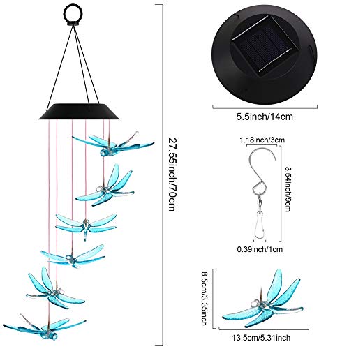 image for Slopehill Wind Chime Outdoor Color-Changing Waterproof Mobile Romantic