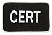 Uncle Mike's Law Enforcement CERT ID Patch, Black/White (2-1/4-Inch x 4-1/4-Inch/Small)