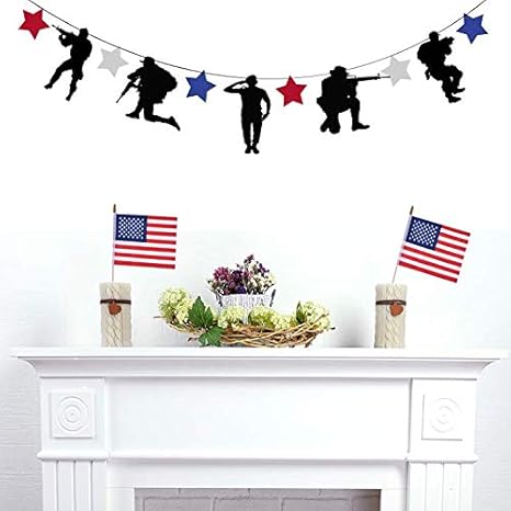 Amazon Com Patriotic Decoration Banner Army Military Camouflage