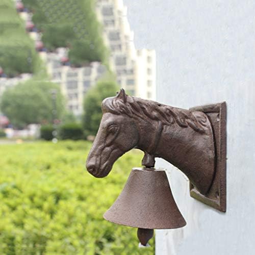 Ktyxde 鋳鉄ドアベルファッションカフェ装飾ガーデンペンダントヨーロッパアンティーク錬鉄製の壁の装飾16 5 10 5 19センチ 鋳鉄製ドアベル