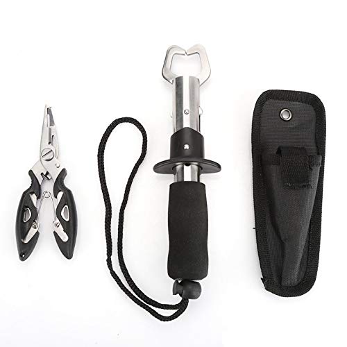 Edelstahl Kleiner Kontrollgriff Gerader Griff Angelwerkzeug Angelzange Angelgriff zum Angeln mit Feder – Bild 5