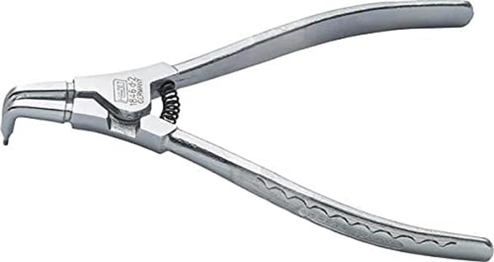 HAZET 1846D-0 139 mm Circlip Pliers - Chrome-Plated/Steel Grey