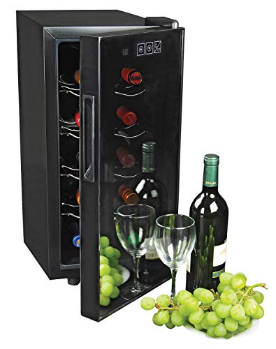 Koolatron-KWT10BN-Wine-Cooler-with-10-Bottle-Capacity-Vibration-Free-Thermoelectric-Cooling-Digital-Temperature-Controls-Black