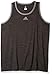 adidas Men's Heathered Tank Top, Black/Granite, Large