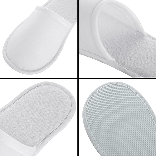 Juvale 24 Pairs Disposable House Slippers for Guests, Bulk Pack for Hotel, Spa, Shoeless Home