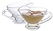 Small 3 oz crystal Coupe Shaped Gravy Sauce Boat Salt and Pepper Chinese Spoon Set of 2