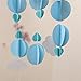 Cieovo Pastel Cloud Hot Air Balloon Garland Up Up and Away Photo Prop Perfect for Themed Birthdays, Baby Showers, Weddings Decor 110 Inch/2.8M Each, Pack of 2, Each String 36 Pieces of Paper (Blue)