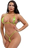 DeSeeni Halter Micro Bikini Set Triangle Swimsuit 2