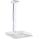 2-Be-Best Universal Projector Ceiling Mount with Tray, 11.8IN-20.5IN / 30CM-52CM Height Adjustable Projector Shelf Mount Exte