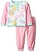 U.S. Polo Assn. Baby Girls' Long Sleeve Henley Slub Jersey Top and Fleece Jogger Pant, Prism Pink, 3-6 Months