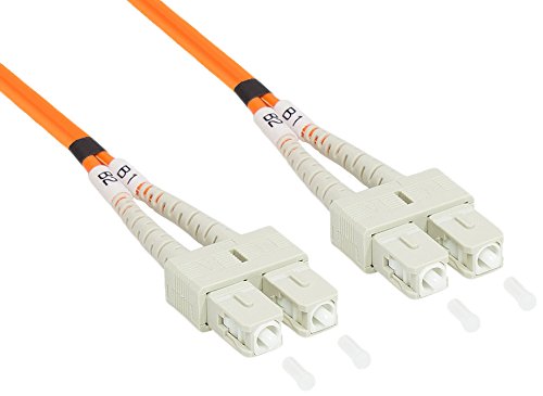 Good Connections LWL Duplex Patch Cable LC to SC Multimode 50/125 Inch Fibre Optic orange OM2 - Orange 3 m