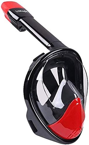 TriMagic Full Face Snorkel Mask -180° Panoramic View with Detachable Camera Mount, Anti-Fog Anti-Leak Snorkeling Design for Adult (XL)
