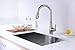 Purelux Sweep Blade Kitchen Faucet Classic Design Single Handle 3 Mode Kitchen Sink Faucets with Pull Down Sprayer, Brushed Nickel Fits 1 or 3 Hole Installation