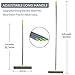 Push Broom - Soft Bristle 59'' Rubber Broom Carpet Sweeper with Squeegee Adjustable Long Handle, Removal Pet Hair