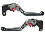Extendable Folding Brake and Clutch Levers for BMW R NINET 2014-2016,BMW R1200R R1200RS 2015-2018,BMW R1200RT 2014-2018,BMW R1200GS (LC) 2013-2018,BMW R1200GS Adventure LC 2014-2018-Grey