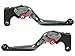 Extendable Folding Brake and Clutch Levers for BMW R NINET 2014-2016,BMW R1200R R1200RS 2015-2016,BMW R1200RT 2014-2016,BMW R1200GS (LC) 2013-2016,BMW R1200GS Adventure LC 2014-2016-Grey