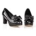 Charm Foot Fashion Bows Womens Chunky Heels Pumps Shoes