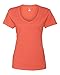 Hanes Women's Nano- V-Neck T-Shirt VINTAGE ORANGE Large