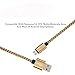 Galaxy S7 Edge Charger,Pack-3 6ft 2m Extra Long Braided Fiber Universal Micro USB Charger Cord Rapid Android Phone Data Charging Cable for Samsung Galaxy S7 S6 Edge HTC LG (Gold/Silver/Red)