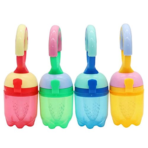 image for Sealive 2 Pack Baby Fruit Food Feeders, Soft Silicone Infant Teething 