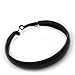 Medium Black Enamel Hoop Earrings - 5.5cm Diameter