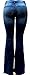 WAX / Jack David JEANS Womens Juniors 70s Trendy Slim Fit Flared Bell Bottom Denim Jean Pants