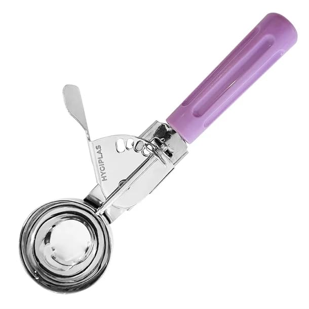 Hygiplas Purple Ice Cream Scoop 50ml - Portion Control Serving Tool, Dishwasher Safe HT782