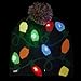 AUHOO LED Light up Christmas Beanie Hat/Cap with LED Bulb Necklace