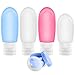 Oursunshine Travel Bottles,Leakproof Silicone Refillable Travel Containers,Squeezable Travel Tube Sets Cosmetic Toiletry Containers for Shampoo Lotion Soap (3oz or 2oz)