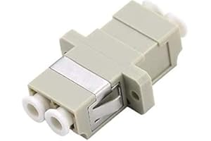 Elfcam - Fiber Optic Adapter and Coupler LC/UPC to LC/UPC Multimode Duplex, Pack of 5