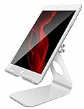 Tablet Stand Adjustable, Lamicall Phone Stand : Desktop Stand Holder Dock Compatible with Phone Xs Max XR, New iPad 2018 Pro 9.7, 10.5, Air Mini 2 3 4, Kindle, Accessories, Tab (4-13 inch) - Silver