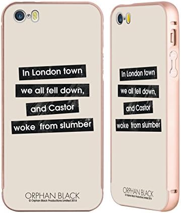 Official Orphan Black Castor Riddle Crazy Science Gold Aluminum Bumper Slider Case for Apple iPhone 5 / 5s / SE
