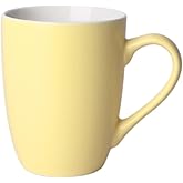ZUOLUO 350ml 12oz Ceramic Coffee Mug with Handle, Porcelain Colored Coffee Mugs for Your Coffee & Milk & Tea, Simple Smooth Ceramic Coffee Cup Tea Cup Water Cup for Office Home Daily Use (Yellow)