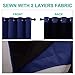 NICETOWN 100% Blackout Curtain Panels, Thermal Insulated Black Liner Curtains for Nursery Room, Noise Reducing and Cold Blocking Drapes for Windows (Royal Blue, Set of 2, 52-inch Wide by 63-inch Long)