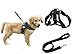 Heavy Duty Dog Harness Pet Leash Lead Set for Small Medium Large Dogs, Adjustable Reflective No-Pull Padded Puppy Dog Harness Collar Chest Vest with Handle Training Walking Leash