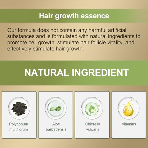 60ml Rosemary Oil for Hair, Hair Growth Oil, Scalp Care Oil, Stimulates Growth for Women and Men, Green