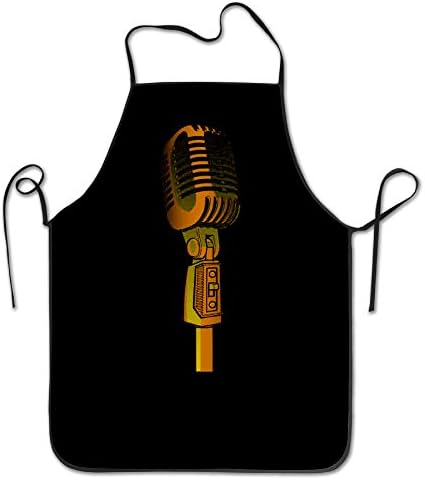 Retro Microphone Awesome Kitchen Apron Adult Aprons For Mens