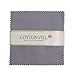 COTTONVILL Cotton Solid Precut Quilting Fabric Bundle 42 pcs, Gray (5