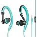 mucro Running Headphones Over Ear in Ear Sport Earbuds Earhook Wired Stereo Workout Ear Buds for Jogging Gym for Samsung Android Phones Tablets (Blue) primary
