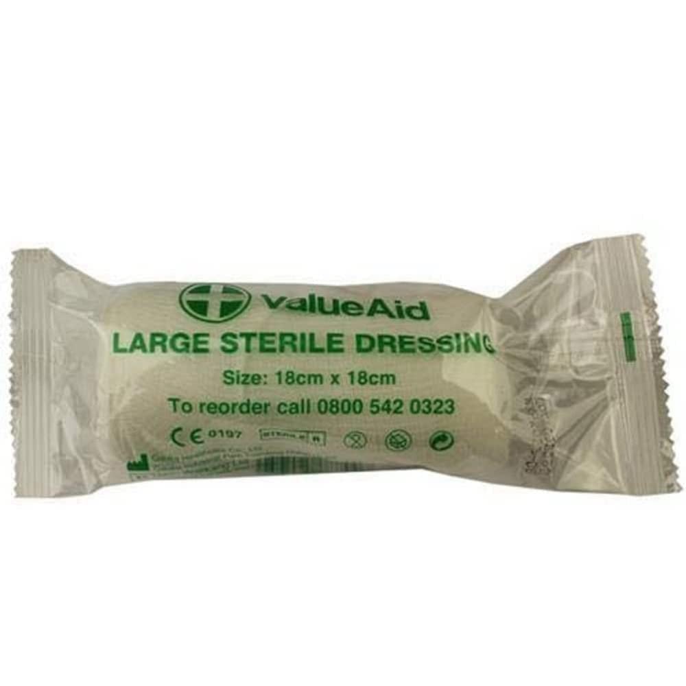 Value Aid Large Sterile Dressing - 18cm x 18cm - Single